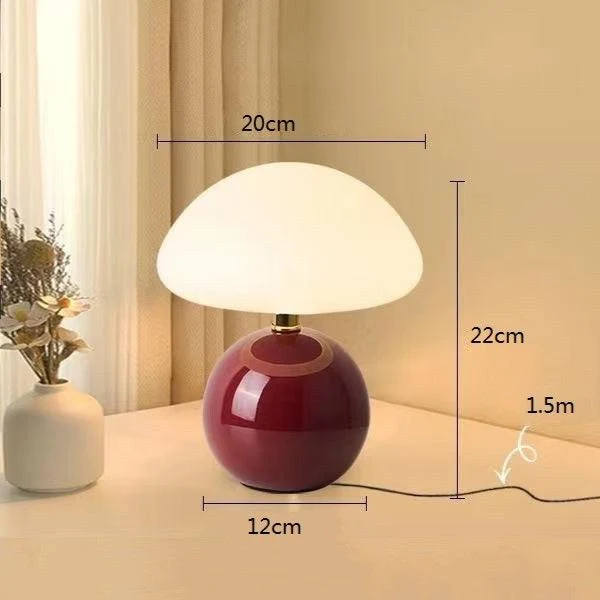 Elegant Svampeformet Lampe med Justerbar Belysning
