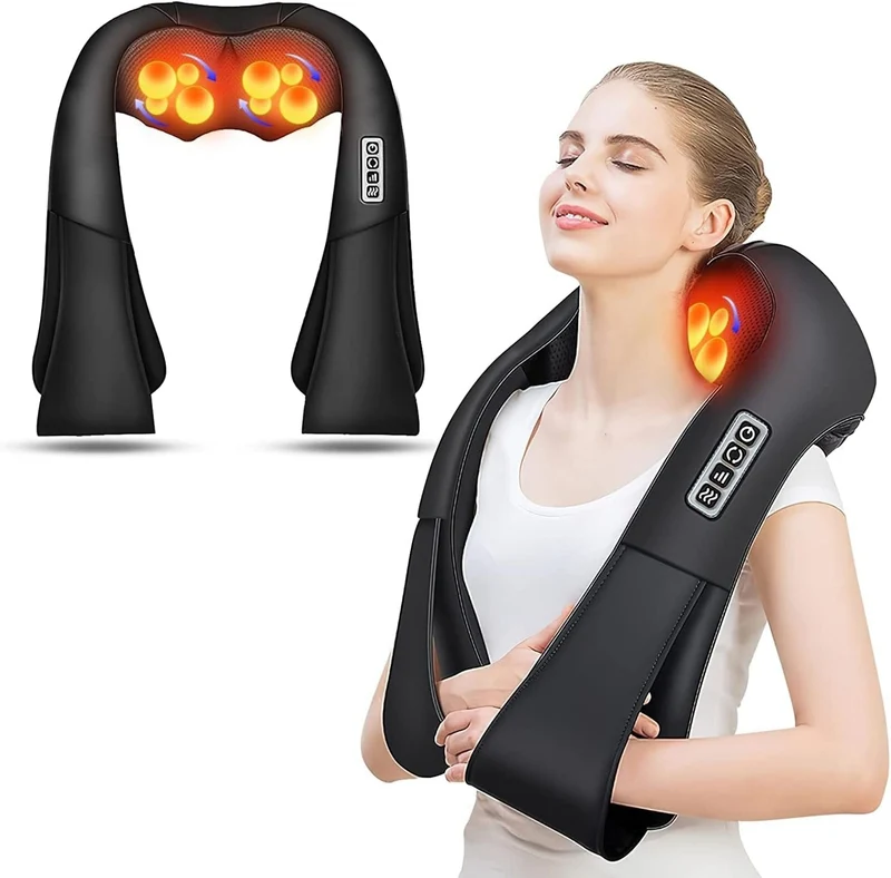 4D Shiatsu Massager til Nakke & Skuldre med Varmefunktion