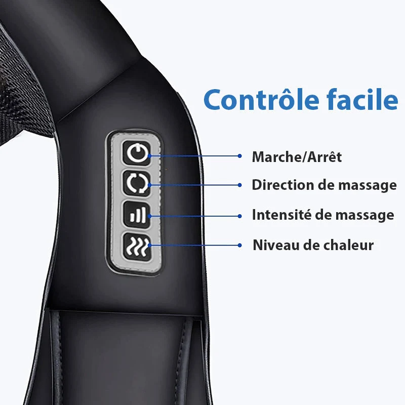 4D Shiatsu Massager til Nakke & Skuldre med Varmefunktion