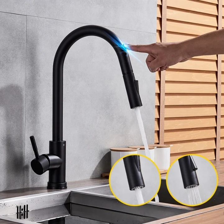Berøringsfølsom Køkkenarmatur med Retractable Tud