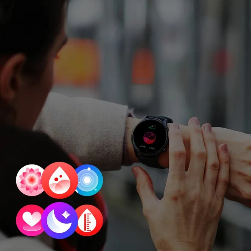 Smartwatch med HD-skærm og stemmeopkald til fitnessentusiaster