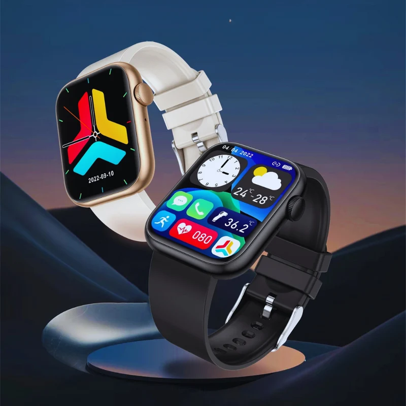 Smartwatch med Trådløs Opladning og Sundhedsovervågning