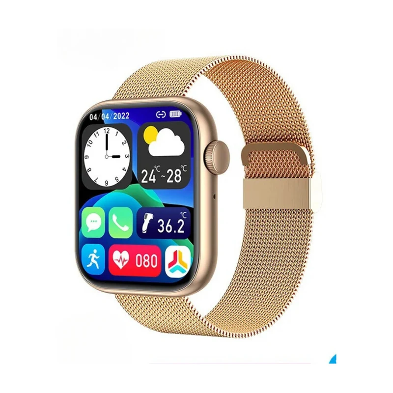 Smartwatch med Trådløs Opladning og Sundhedsovervågning