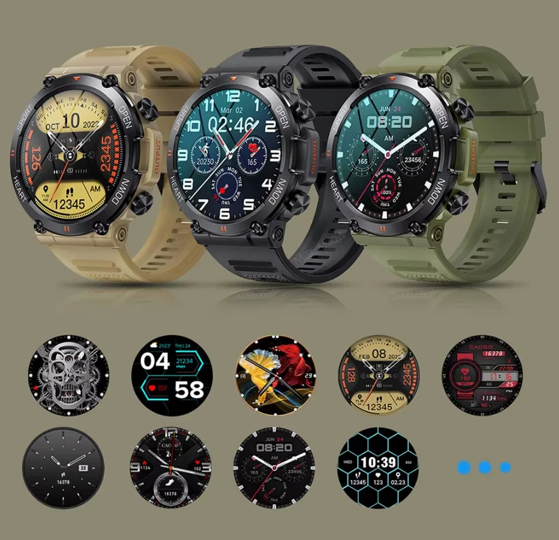 Smartwatch med HD skærm og Bluetooth til mænd