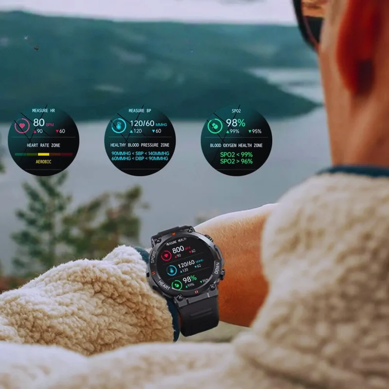Smartwatch med HD skærm og Bluetooth til mænd