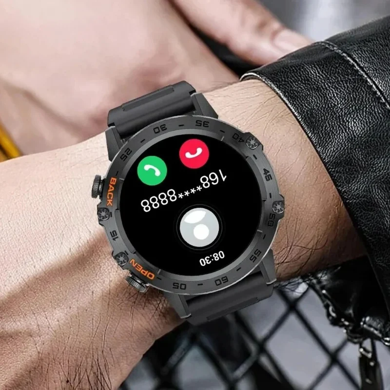 Smartwatch til mænd med avanceret fitness og Bluetooth