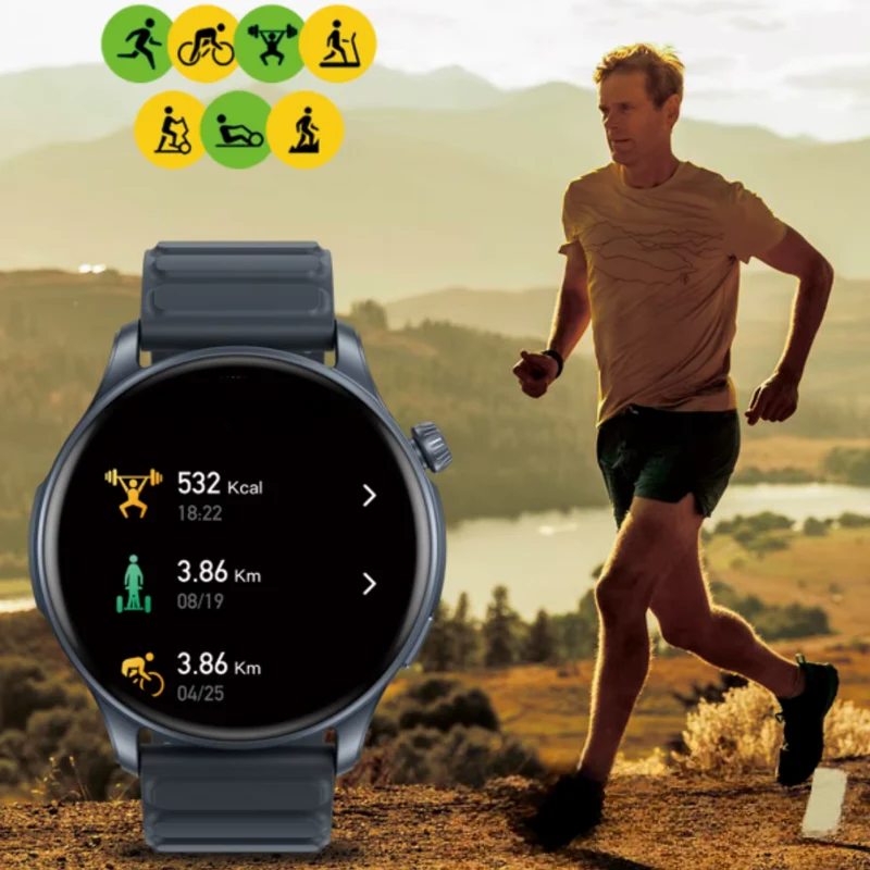 Smartwatch med AMOLED-skærm og Hi-Fi Bluetooth-opkald