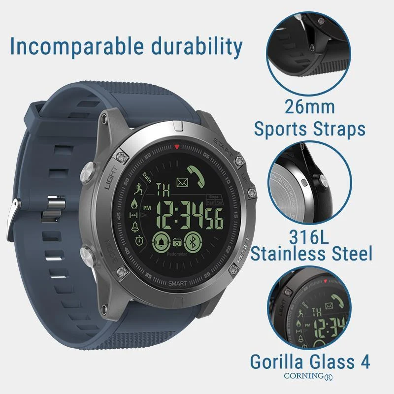 Robust Smartwatch til Udendørsbrug - Vandtæt og Solvenlig