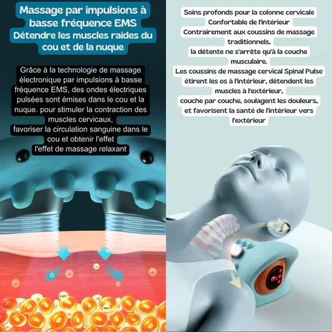 Intelligent Nakkemassagepude med EMS og Varme