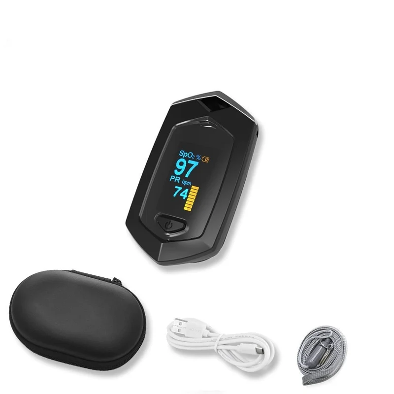 Pulsoximeter med Genopladelig Batteri og Præcise Målinger