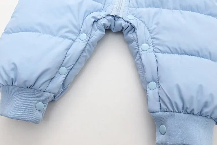 Vintervarm Babykombidragt med Pelsforet Hætte