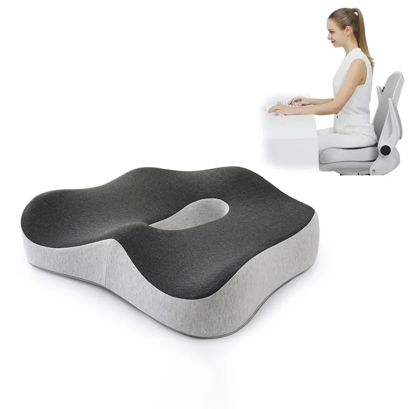 Ergonomisk Kontorstolspude med Memory Skum og Bambuskul