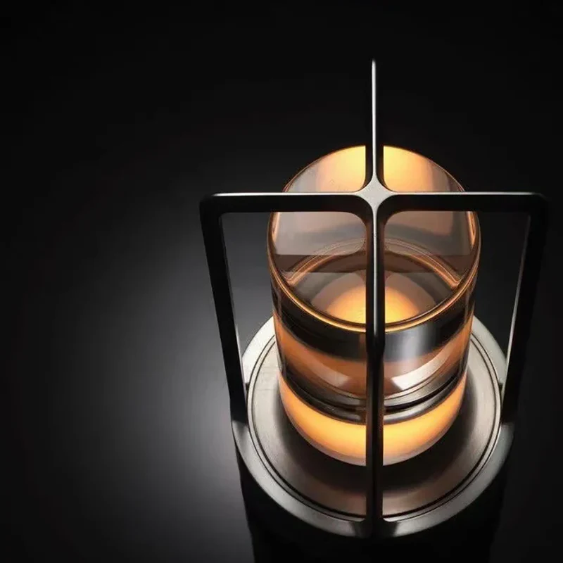 Elegant Transportabel Krystallampe med Genopladelig LED Lys