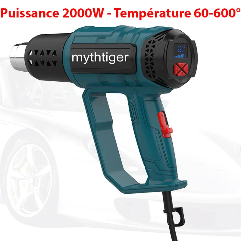 Effektiv Varmepistol 2000W - Justerbar Temp. & 4 Dyser