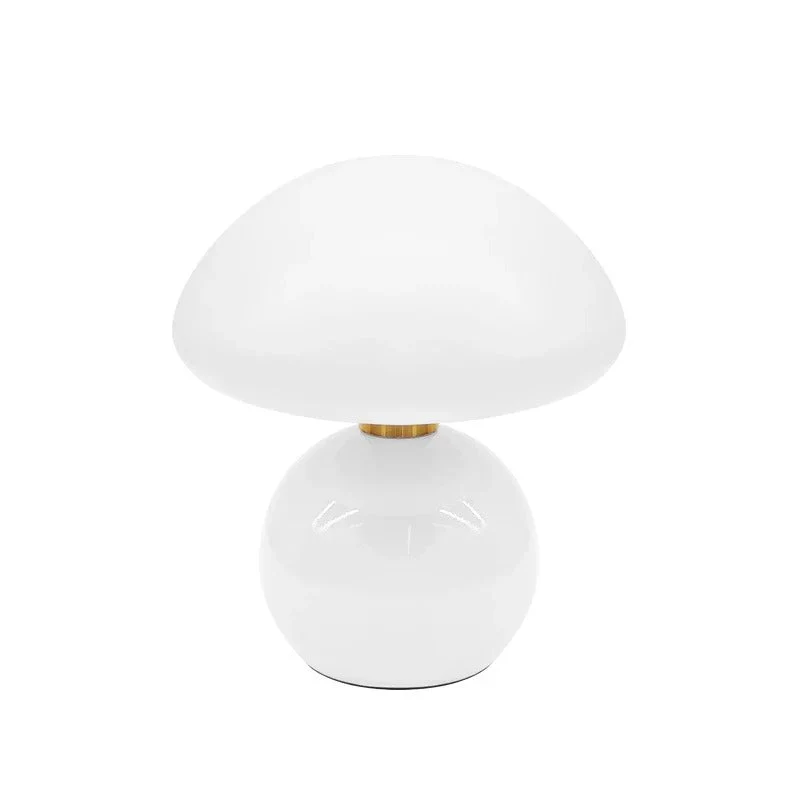 Moderne Sengebordslampe i Creme med Justerbart LED Lys