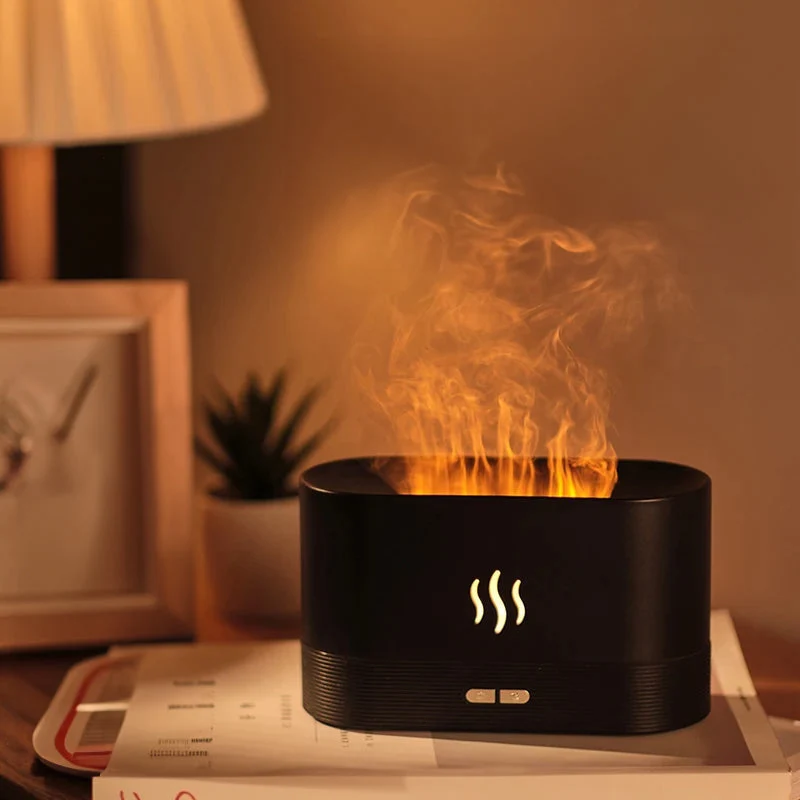 Flamme Simulering | Nattelys med Duftdiffuser og Luftfugter