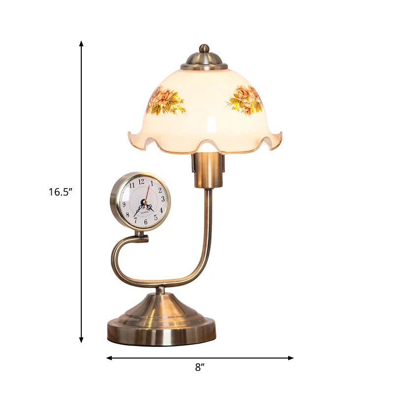 Blomsterformet Bordlampe med Landlig Elegance og Hyggebelysning