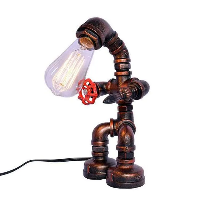 Futuristisk Robotlampe med Cyberpunk Design og LED Lys