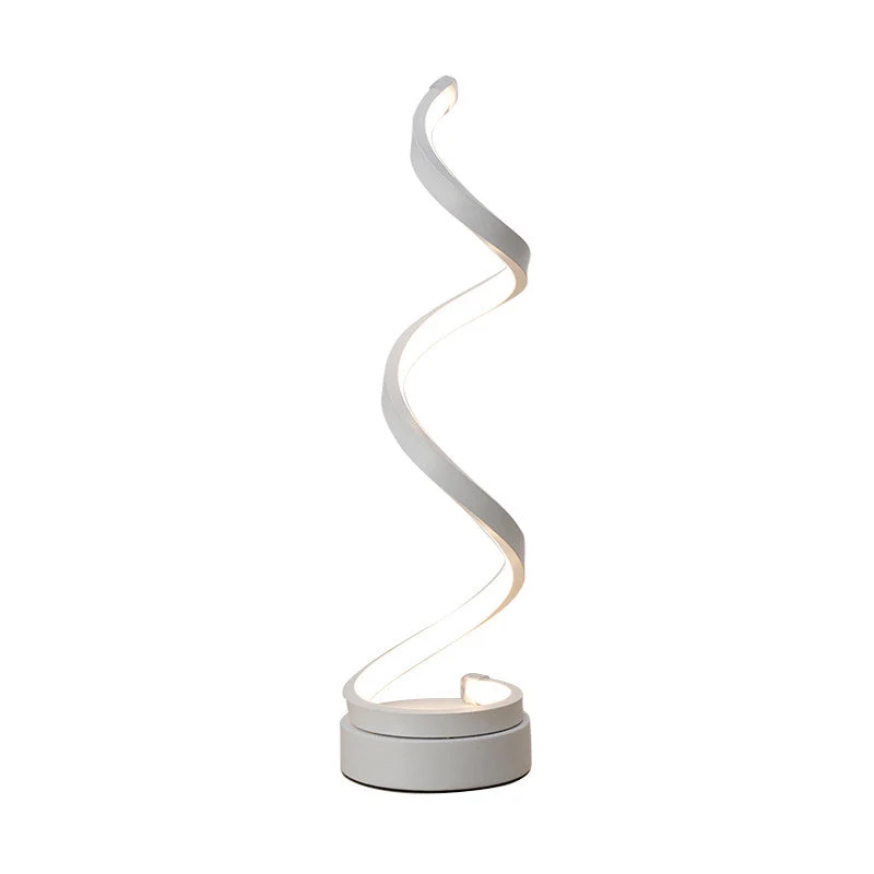 Moderne Spiral LED Bordlampe – Stilfuld og Energibesparende