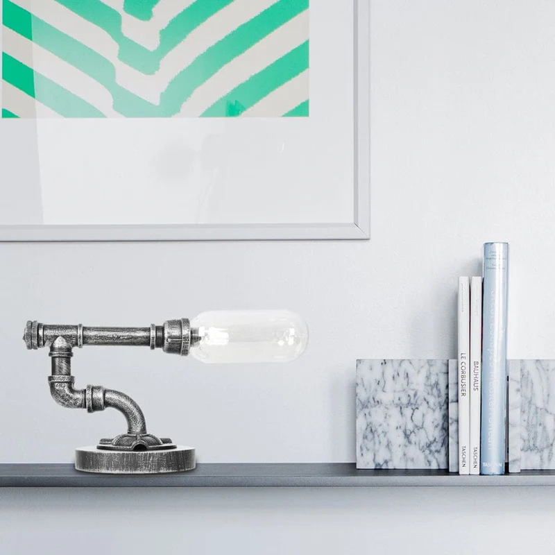 Elegant Glasbordlampe med Klar Skærm for Strålende Lys