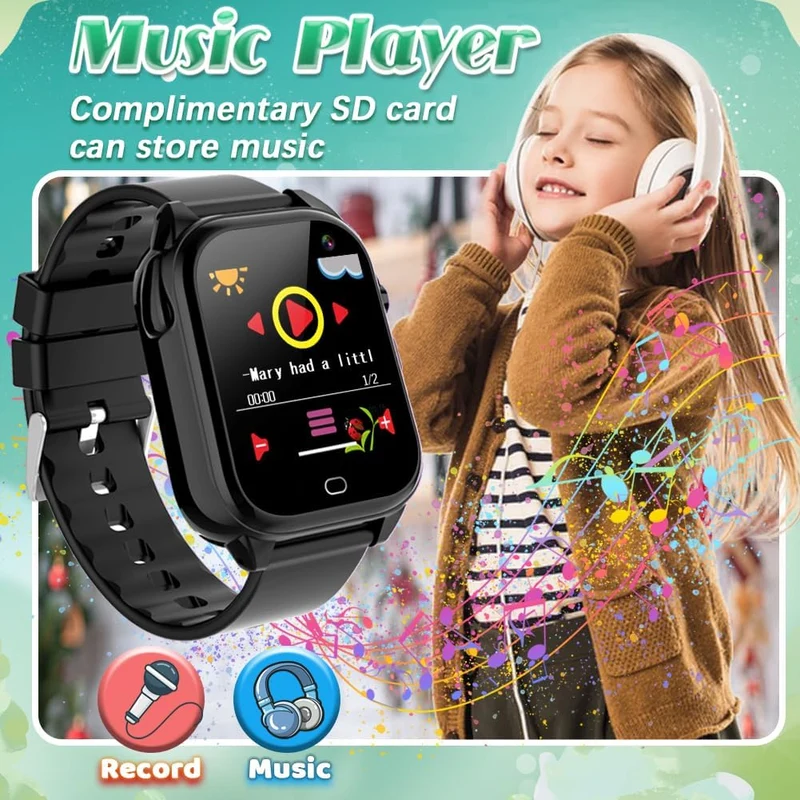 Børne-smartwatch med spil og kamera - Vandtæt og sjov
