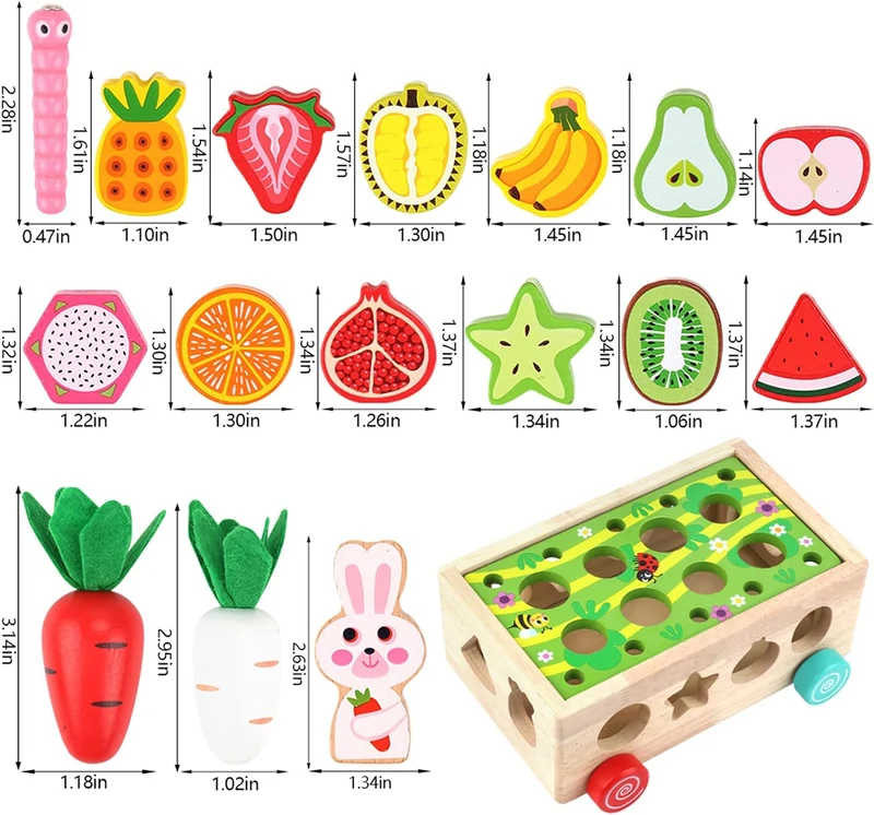 Montessori Formesortering i Træ til Småbørn | Læringslegetøj 1-3 År