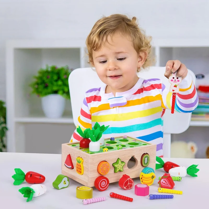 Montessori Formesortering i Træ til Småbørn | Læringslegetøj 1-3 År