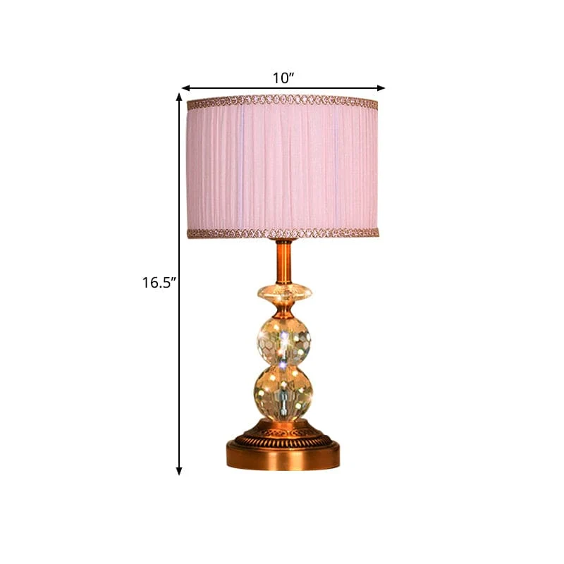 Elegant Bordlampe i Krystal med Moderne Kegleform