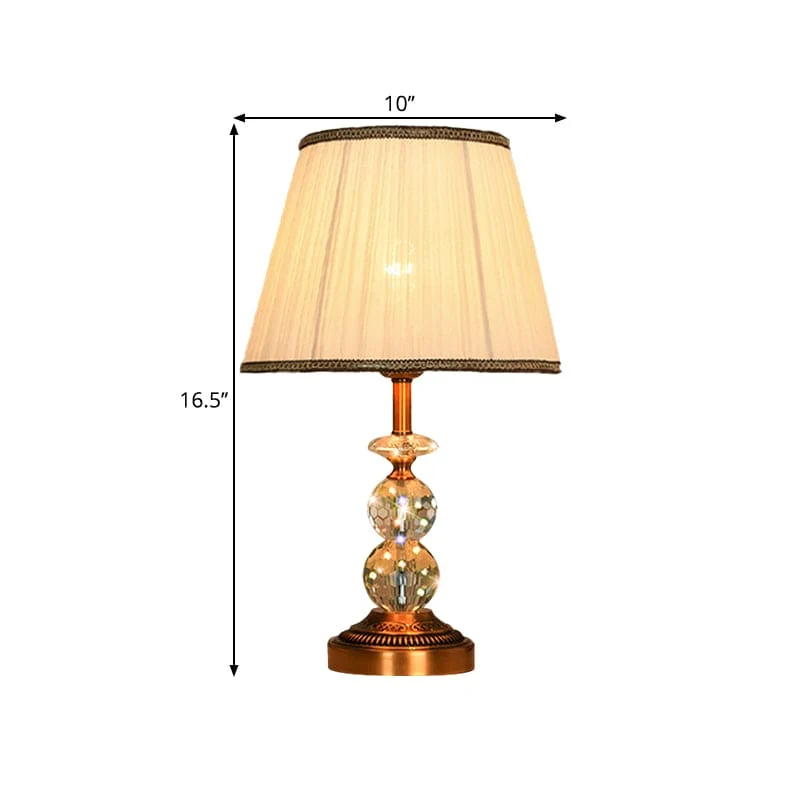Elegant Bordlampe i Krystal med Moderne Kegleform