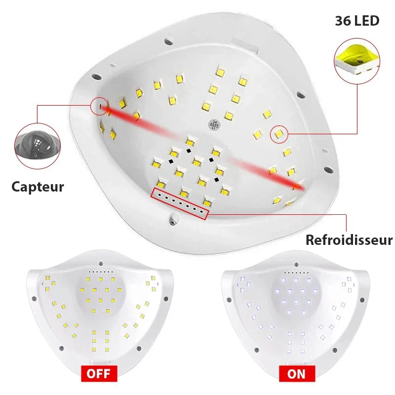 UV Negletørrer med 36 LED og Justerbare Timere - Hurtig Resultat