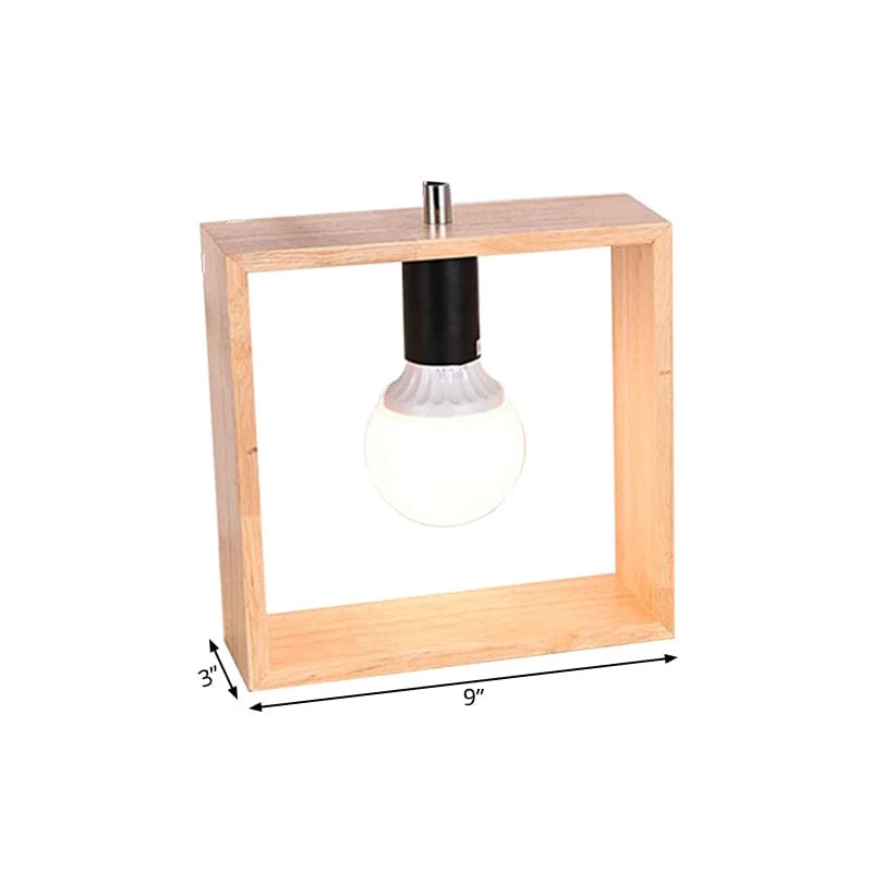 Elegant Bordlampe i Træ - Naturlig Skønhed og Funktionalitet