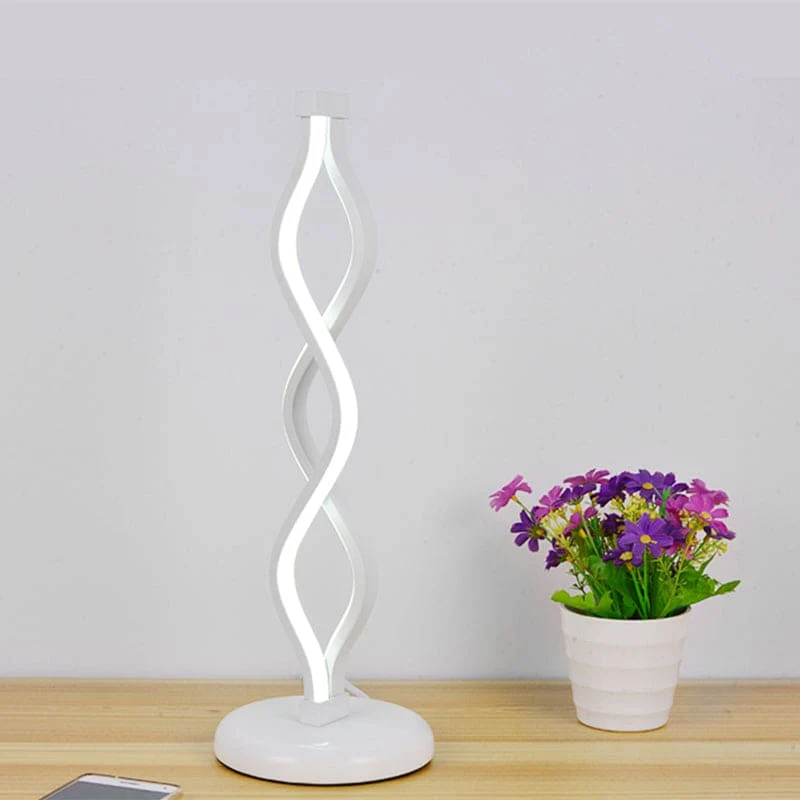 Stilfuld Spiralbordlampe med Justerbar LED-belysning