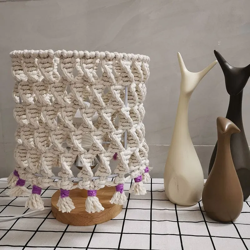 Rustik Natlampe i Flettet Reb - Skab Hygge og Stil