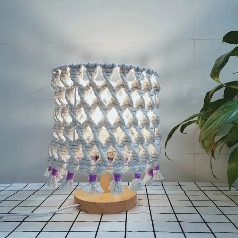 Rustik Natlampe i Flettet Reb - Skab Hygge og Stil
