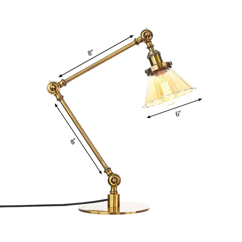 Elegant Glasbordlampe med Blødt Lys - Moderne Design
