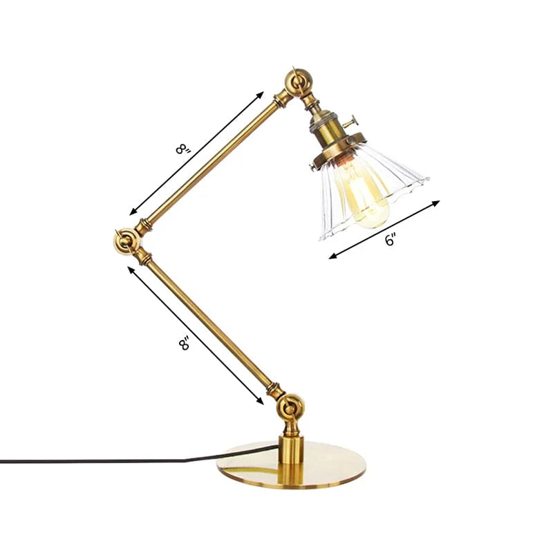 Elegant Glasbordlampe med Blødt Lys - Moderne Design