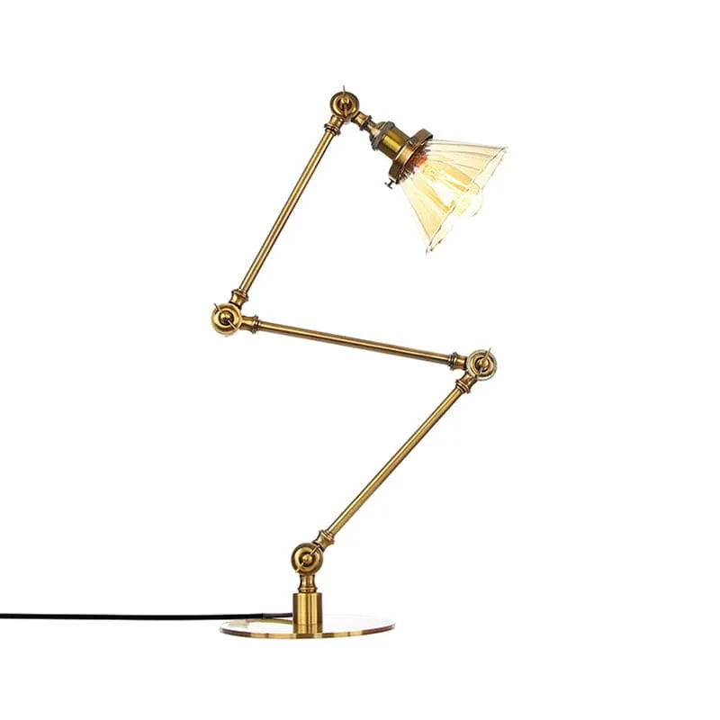 Elegant Glasbordlampe med Blødt Lys - Moderne Design