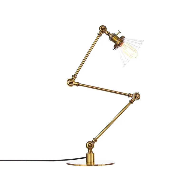Elegant Glasbordlampe med Blødt Lys - Moderne Design