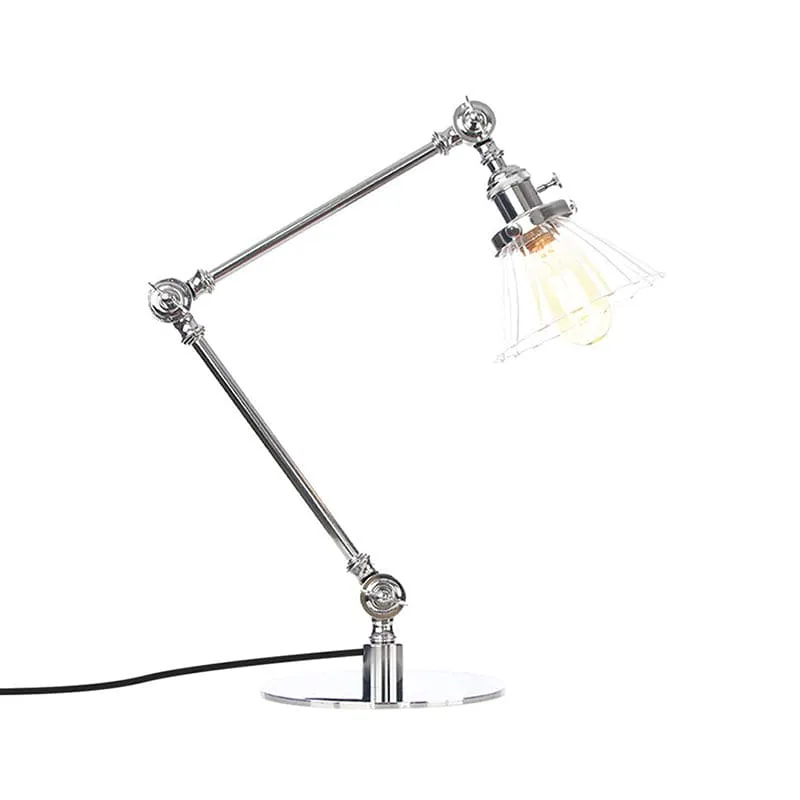 Elegant Glasbordlampe med Blødt Lys - Moderne Design