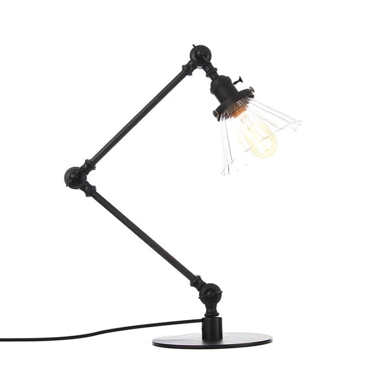 Elegant Glasbordlampe med Blødt Lys - Moderne Design