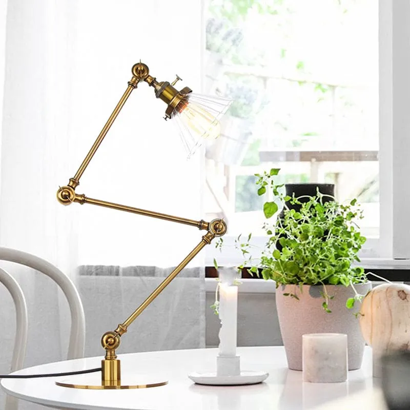 Elegant Glasbordlampe med Blødt Lys - Moderne Design