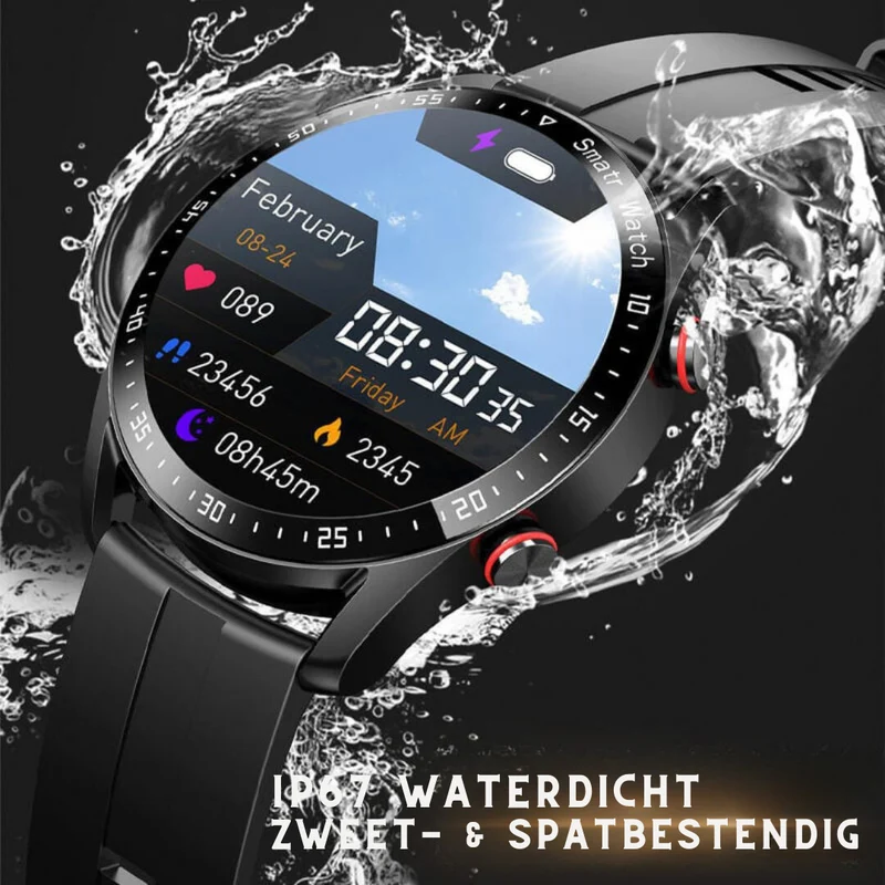 Smartwatch med Stort Display og Vandtæt Design