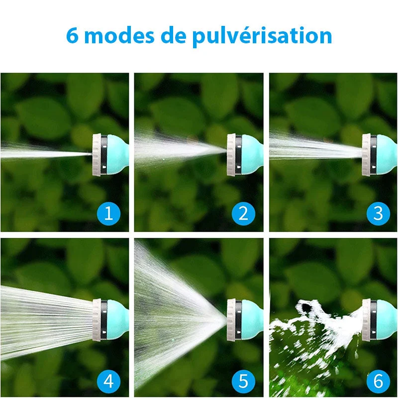 Retraktabel Haveslange med Multifunktionspistol & Let Opbevaring