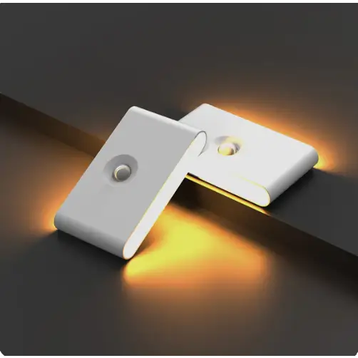 Trådløs LED Natlampe med Bevægelsessensor - Sæt á 2