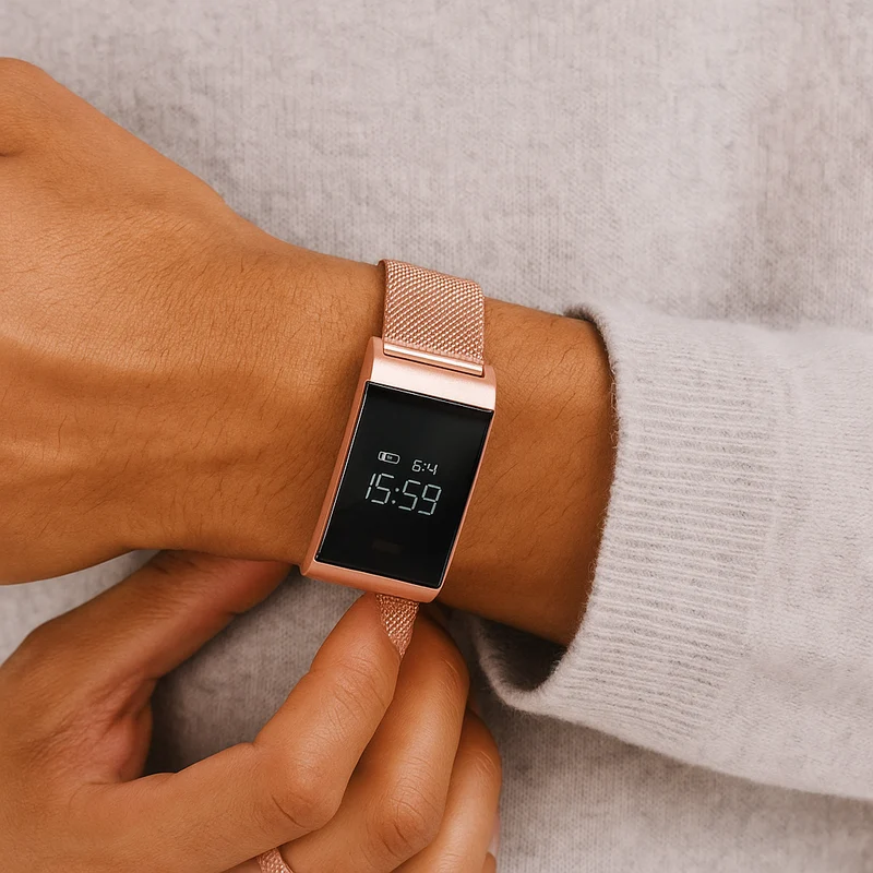Vandtæt Smart Fitness Ur med Pulsmåler og Søvntracker