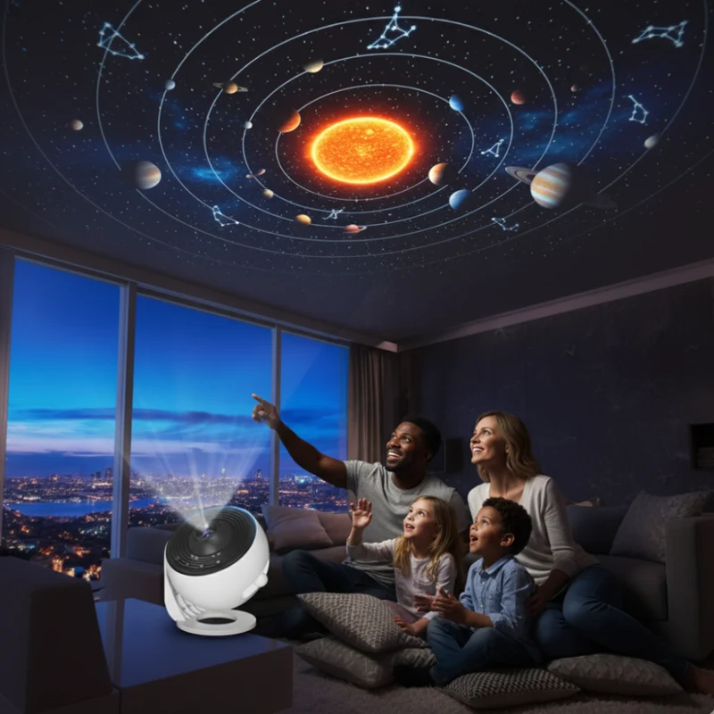 LED Stjerneprojektor med Justerbar Fokus og 13 Scener