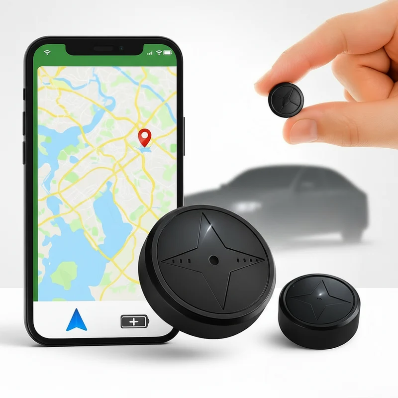 Magnetisk GPS Tracker til Biler - Sikkerhed & Realtidssporing
