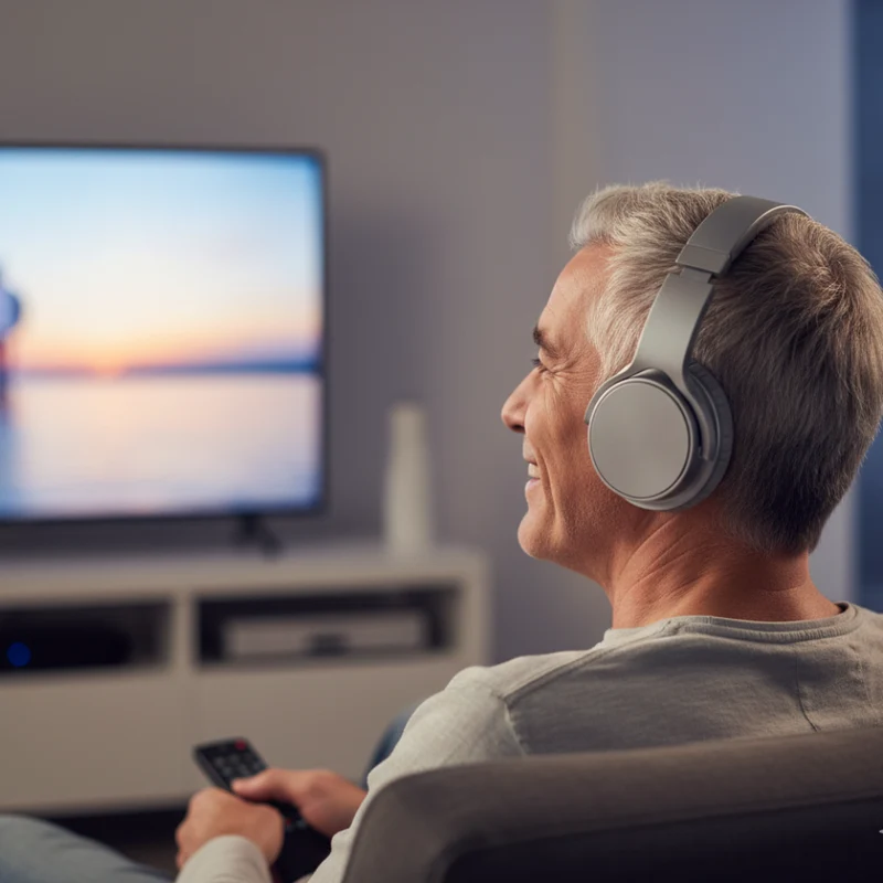 Trådløse TV Hovedtelefoner med Lang Rækkevidde og Komfort