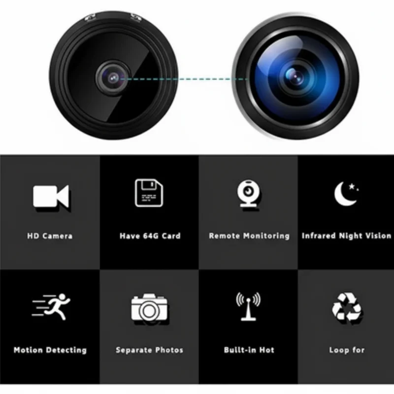 Trådløst Mini Overvågningskamera med 1080P HD og Magnetmontering