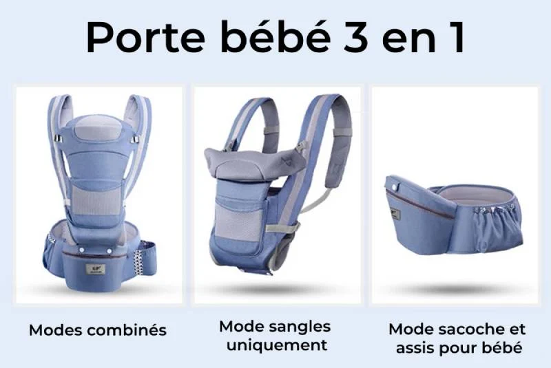 Ergonomisk 3-i-1 Bæresele med Justerbare Stropper